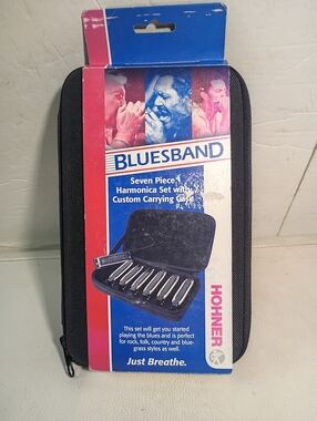 Hohner Bluesband 7 Piece Harmonica Set with Custom Carrying Case Hohner 1501/7